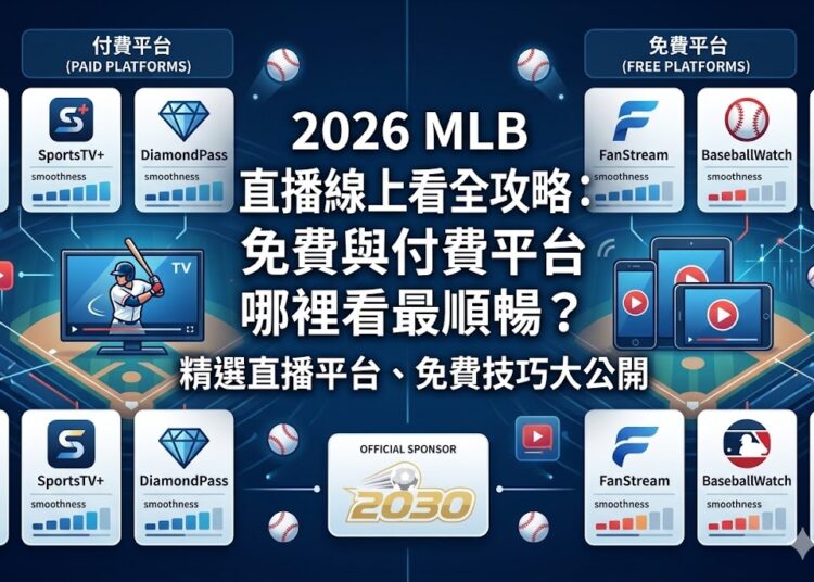 2026 MLB直播線上看全攻略：免費與付費平台哪裡看最順暢？